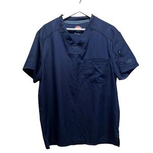 Dickies Men’s Blue Scrubs Scrub Top Medical Uniform Size Medium